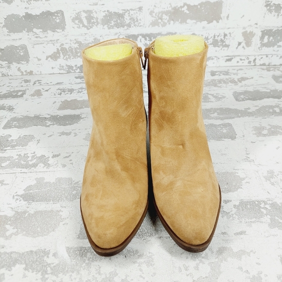 NEW BP Wallis Western Beige Sand Leather Ankle Bootie A951 - Picture 3 of 13